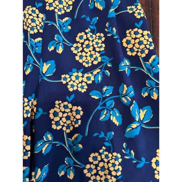 J.Crew Floral Wide Leg Pants Palazzos Cropped PullOn High Rise Blue Yellow 6 NEW - Picture 3 of 8